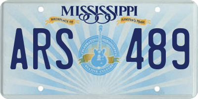 MS license plate ARS489