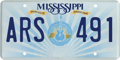 MS license plate ARS491