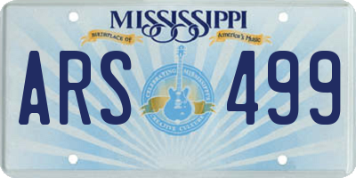 MS license plate ARS499