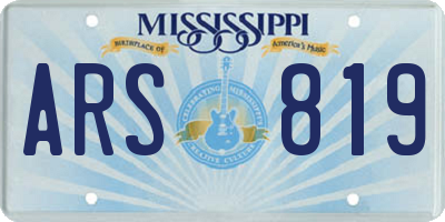 MS license plate ARS819