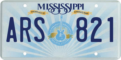 MS license plate ARS821