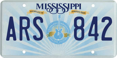 MS license plate ARS842