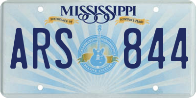 MS license plate ARS844