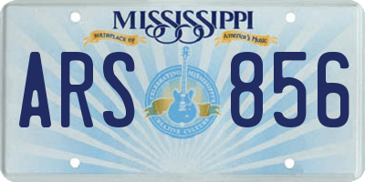 MS license plate ARS856