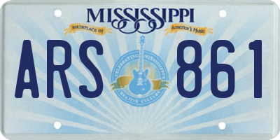 MS license plate ARS861