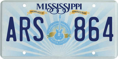 MS license plate ARS864
