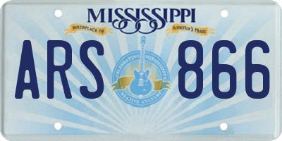 MS license plate ARS866