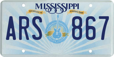 MS license plate ARS867