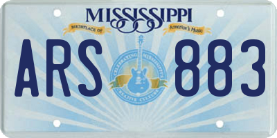 MS license plate ARS883