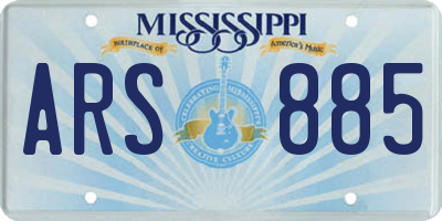 MS license plate ARS885