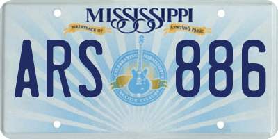 MS license plate ARS886