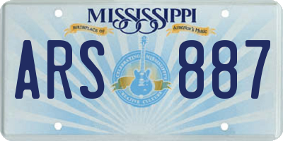 MS license plate ARS887