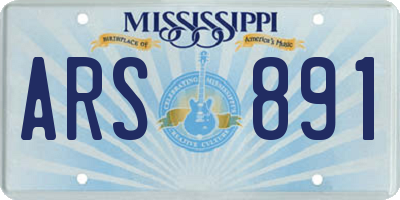 MS license plate ARS891