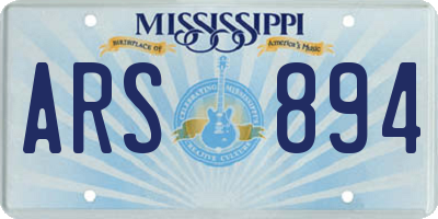 MS license plate ARS894