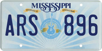 MS license plate ARS896