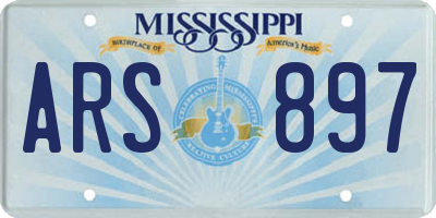 MS license plate ARS897