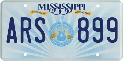 MS license plate ARS899