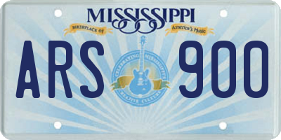 MS license plate ARS900
