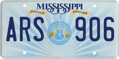MS license plate ARS906