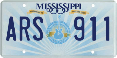MS license plate ARS911