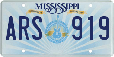 MS license plate ARS919