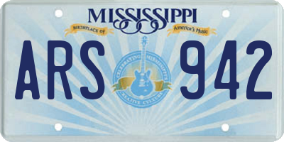 MS license plate ARS942