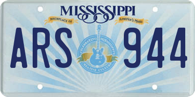 MS license plate ARS944