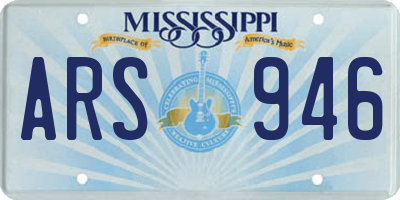 MS license plate ARS946