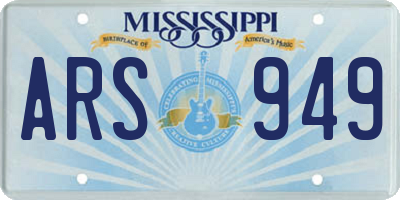 MS license plate ARS949