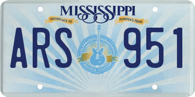 MS license plate ARS951