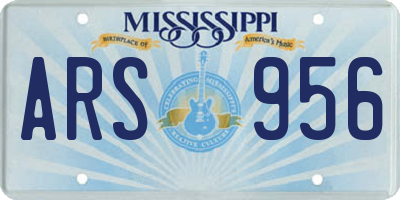 MS license plate ARS956