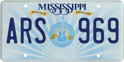 MS license plate ARS969
