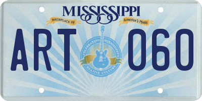 MS license plate ART060