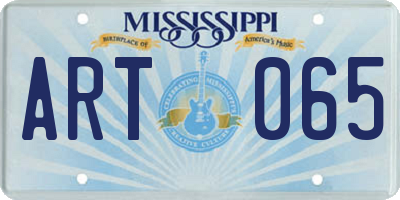 MS license plate ART065