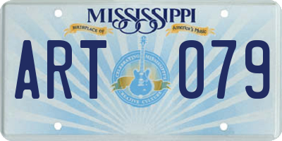 MS license plate ART079