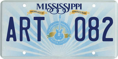 MS license plate ART082