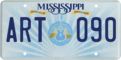 MS license plate ART090