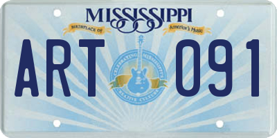 MS license plate ART091
