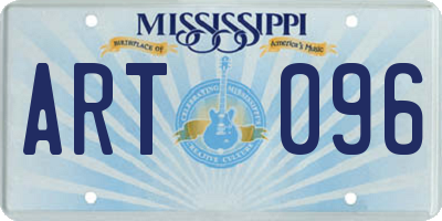 MS license plate ART096