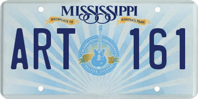 MS license plate ART161