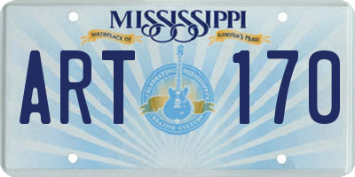MS license plate ART170