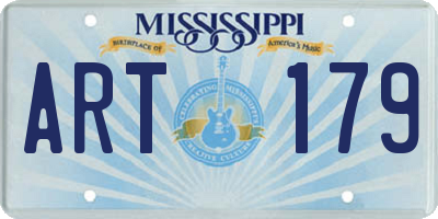 MS license plate ART179