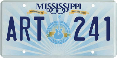 MS license plate ART241