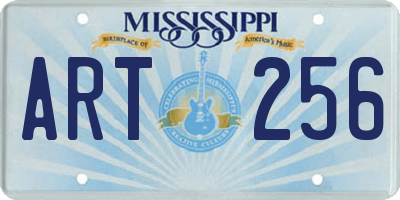 MS license plate ART256