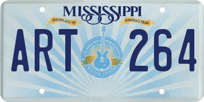 MS license plate ART264