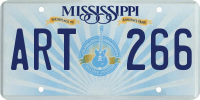 MS license plate ART266
