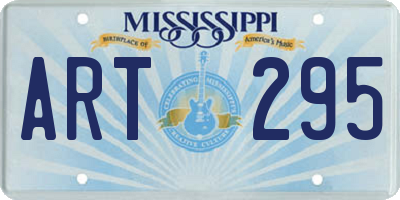 MS license plate ART295