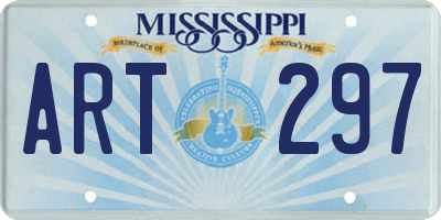 MS license plate ART297