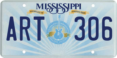 MS license plate ART306