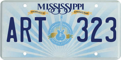 MS license plate ART323